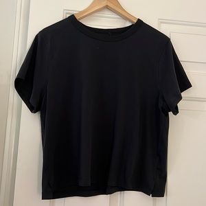 Lululemon Classic Fit Cotten Tee, black, size 12